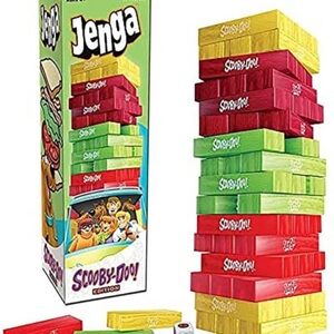 Scooby-Doo Edition Jenga Game Usaopololy 54 Colored Wooden Blocks